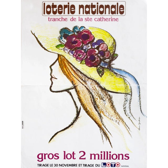 1970s French Loterie Nationale Poster, Tranche De La Ste. Catherine For Sale - Image 4 of 4