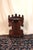 1920s Folk Art Dark Walnut Corner Shelf With Gothic Floral Details For Sale - Image 12 of 15