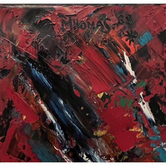 M. Thomas, Libération, 1959, Oil on Canvas For Sale - Image 3 of 10
