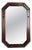 Rectangular Mirror with Carved Dark Wood Frame, 1940s For Sale
