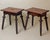 Brown Antique Carved and Turned Oak Stools, 1850, Set of 2 For Sale - Image 8 of 17