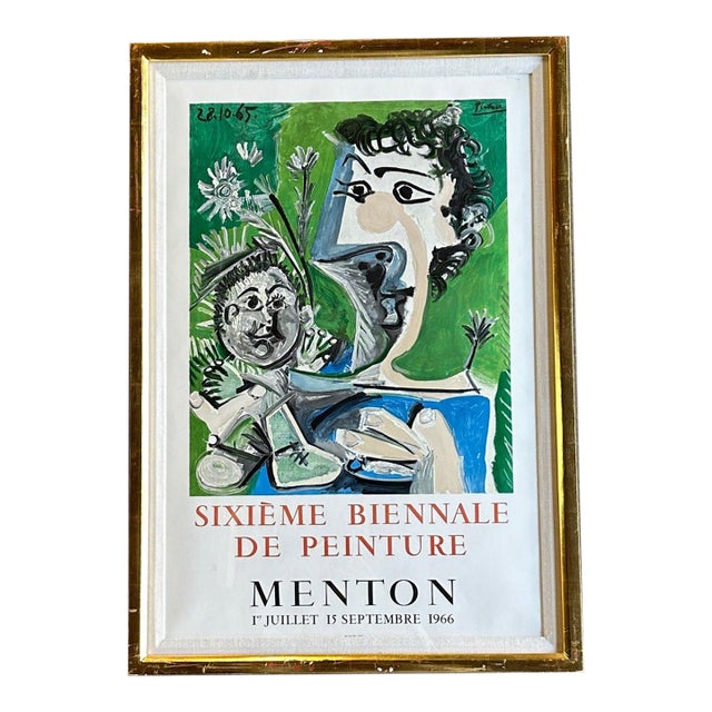 Vintage Exhibition Poster Sixieme Biennale De Peinture For Sale