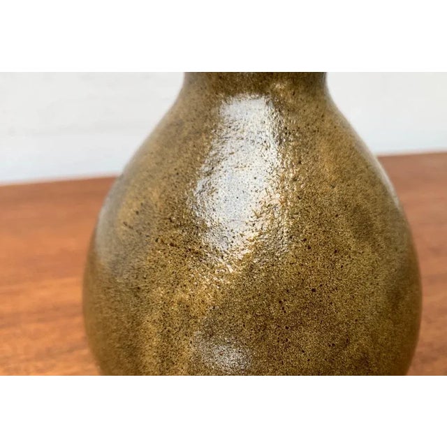 Mid-Century Modern Mid-Century German Minimalist Studio Pottery Vase by Gudrun Friedrich, Rügen For Sale - Image 3 of 13