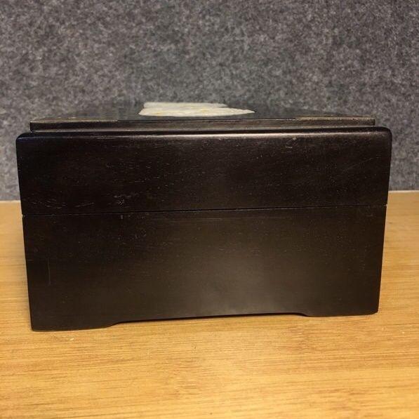 Wood Late 20th Century Rosewood & Jade Keepsake Box, Carved White Jade Panels With Gold Corner Fittings For Sale - Image 7 of 9