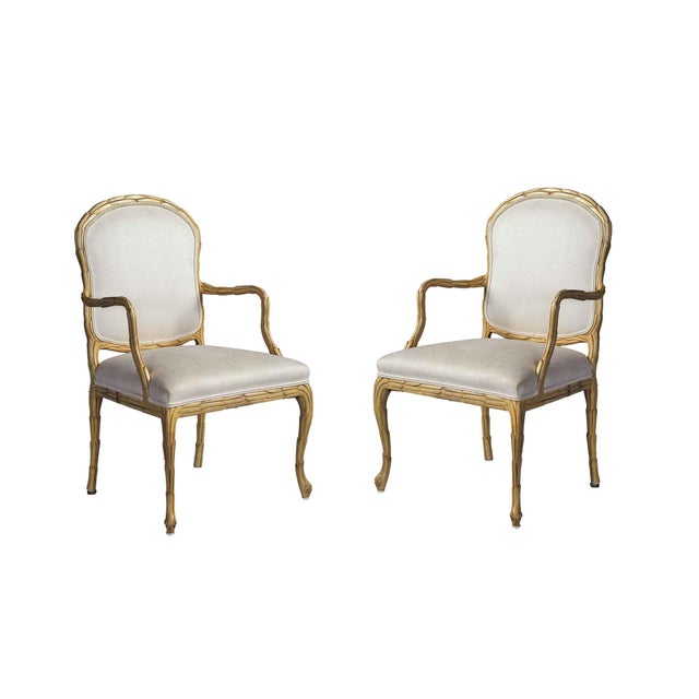 Tan Armchairs - Louis XV Style - A Pair For Sale - Image 8 of 8