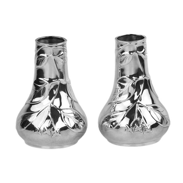 Silver Vases from Tiffany & Co, Set of 2 For Sale - Image 9 of 9