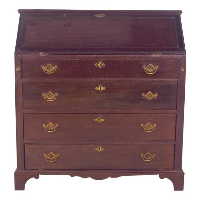 Antique Portuguese Paper Chest of Drawers in Dark Wood For Sale - Image 10 of 10