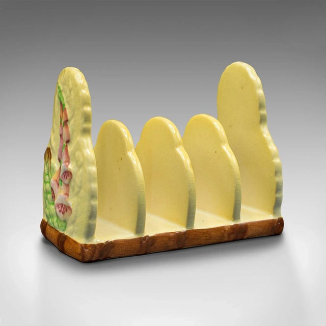 1940s Vintage English Ceramic Decorative Toast Rack For Sale - Image 9 of 9