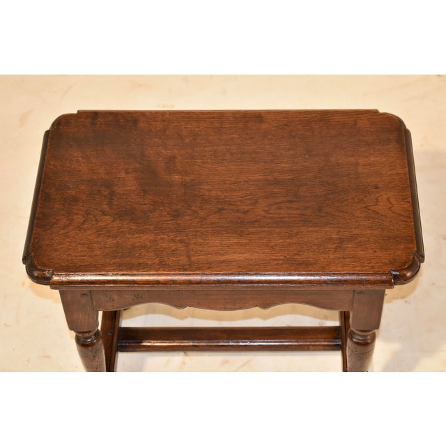 Brown 19th Century English Oak Stool For Sale - Image 8 of 10