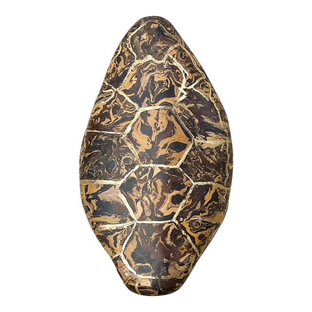 Vintage Italian Scagliola Artisan Pigmented Plaster Turtle Shell For Sale