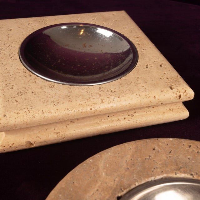 Vintage Italian Travertine Ashtrays, 1970, Set of 2 For Sale - Image 18 of 18