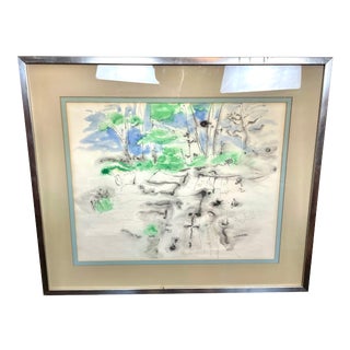 Framed Watercolor Artwork Signed by Artist For Sale