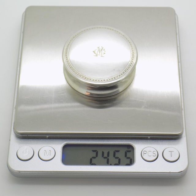 Vintage Italian Handmade Genuine Silver Rounded Pill Snuff Trinket Box, 1970s For Sale - Image 9 of 12