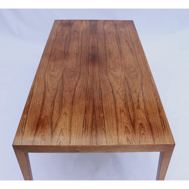 Severin Hansen Rosewood Coffee Table by Severin Hansen for Haslev Møbelsnedkeri, 1960s For Sale - Image 4 of 10