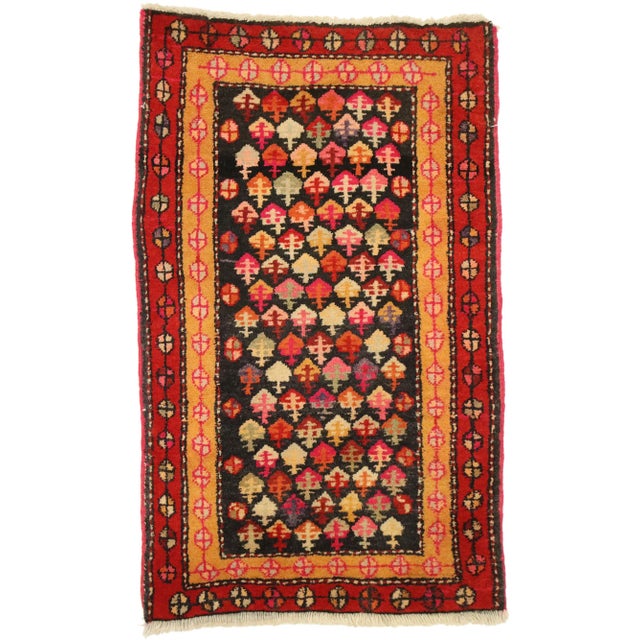 Vintage Persian Hamadan Rug - 01'10 X 03'00 For Sale - Image 9 of 9