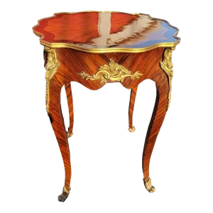 Louis XV Table Parquetry With Bronze