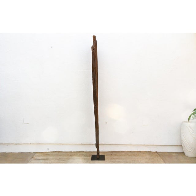 Early 20th Century Very Tall 91" Tribal African Door For Sale - Image 5 of 8