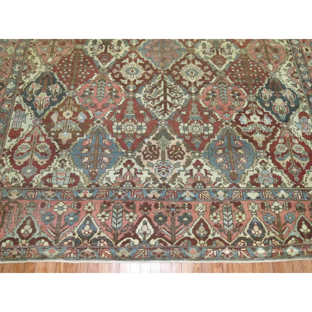 Antique Zabihi Collection Square Persian Bakhtiari Rug - 10'3" x 10'4" For Sale In New York - Image 6 of 9
