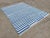 Sky Blue Handmade Cotton Blue and White Striped Rug - 10'x14' For Sale - Image 8 of 11