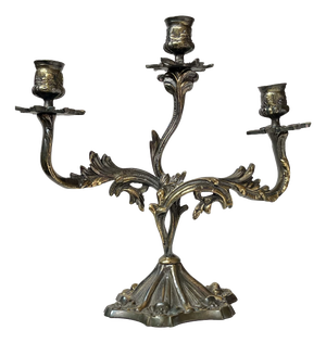 Baroque Italian Candelabra in Brass, 1970s