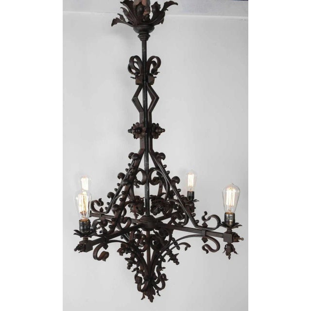 with Edison light bulbs.The chandelier is re-wired and polished, the bulbs new Edison light bulbs. European Plug (up to...