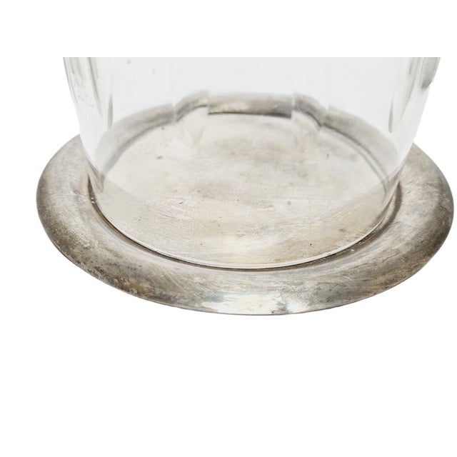 1920s Art Nouveau Bowl with Crystal Cake Cover, Germany, 1920s, Set of 2 For Sale - Image 5 of 18