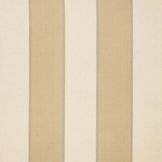 Sample - Schumacher Montebello Stripe Fabric in Champagne For Sale