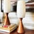 Mid-Century Modern Mid Century Conical Wood and Glass Table Lamps - Set of 2 For Sale - Image 3 of 17