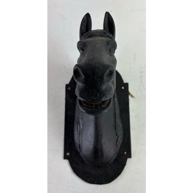 French Country Cast-Iron Equestrian Wall Mount For Sale - Image 4 of 11