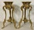 Vintage Gilded Bronze Plant Stands With Inlay C.1940 - a Pair For Sale - Image 13 of 13