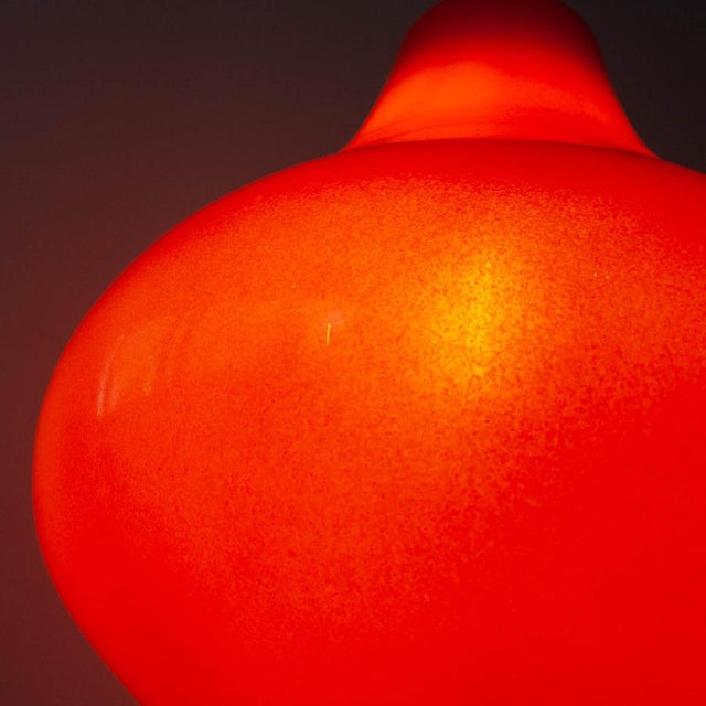 Vintage Orange Glass Pendant Light, 1960s For Sale - Image 13 of 15