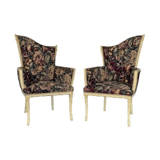 Asymmetrical Armchairs - A Pair For Sale
