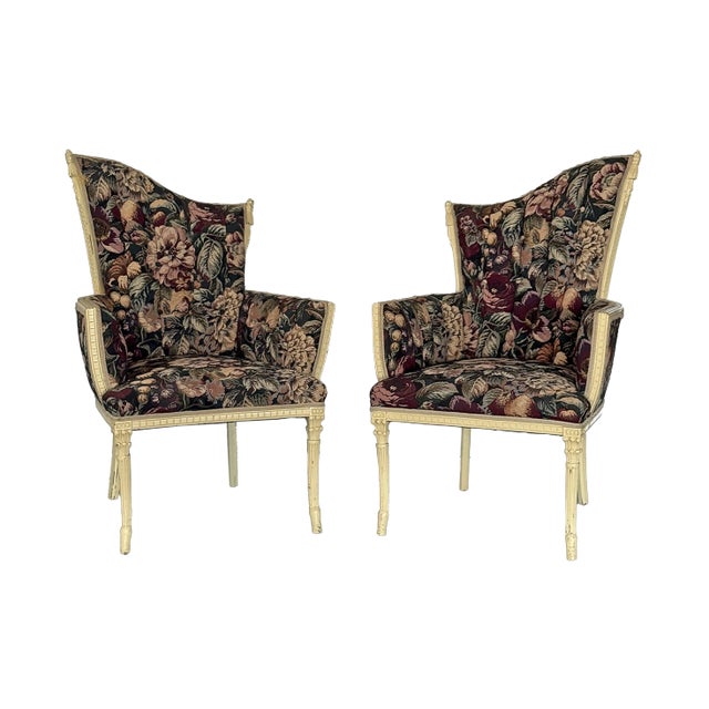 Asymmetrical Armchairs - A Pair For Sale