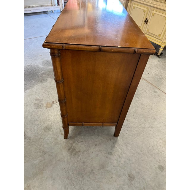 1950s Vintage Dixie Aloha Faux Bamboo Triple Dresser For Sale - Image 10 of 13