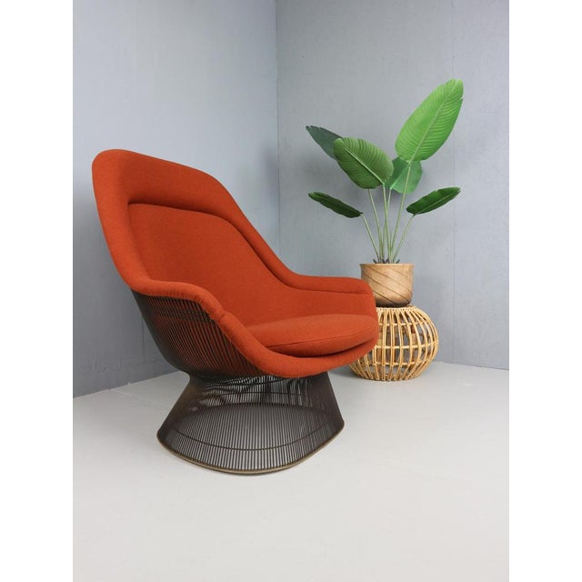 1960s Early Bronze and Rust Red Lounge Chair by Warren Platner for Knoll, 1960s For Sale - Image 5 of 18
