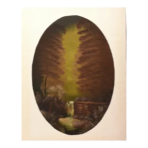 Hidden Falls, Vintage Oil Painting