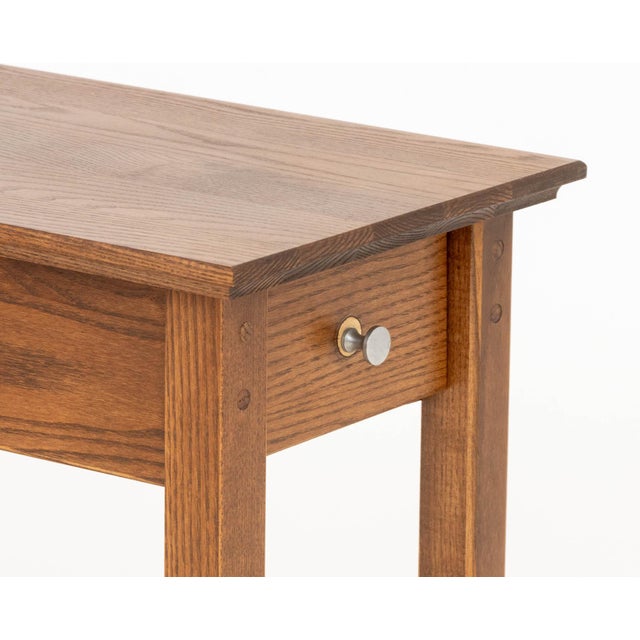 Modern Oak Side Table For Sale - Image 4 of 7