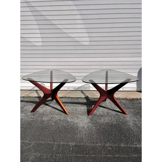 Mid-Century Modern Adrian Pearsall Pair of ‘Jacks’ Side Tables | Mid Century Modern For Sale - Image 3 of 12