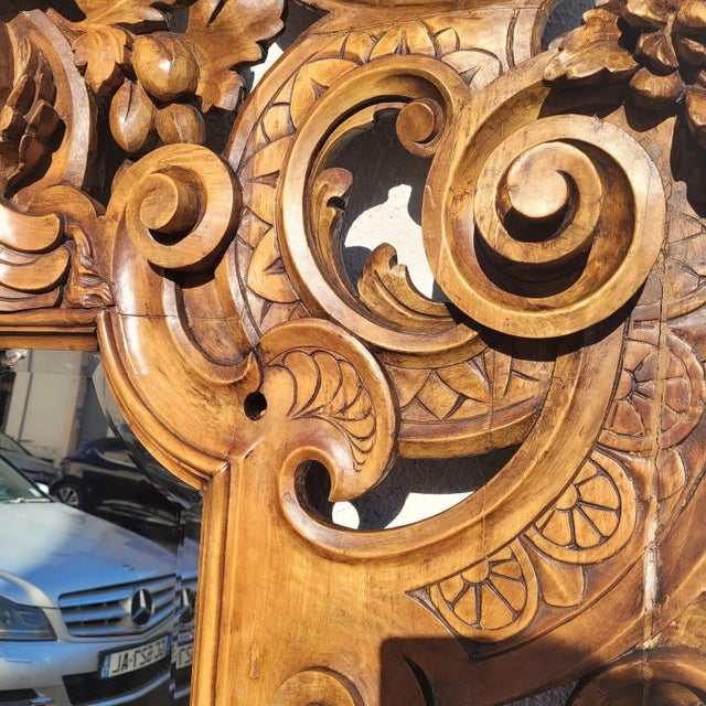 Large 19th Century Mirror in Carved Wood, Italy For Sale - Image 15 of 18