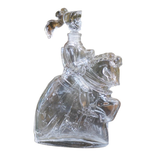 1948 French Perfume Knight Shaped Bottle "Cavalier à Cheval" Armagnac Castagnon For Sale