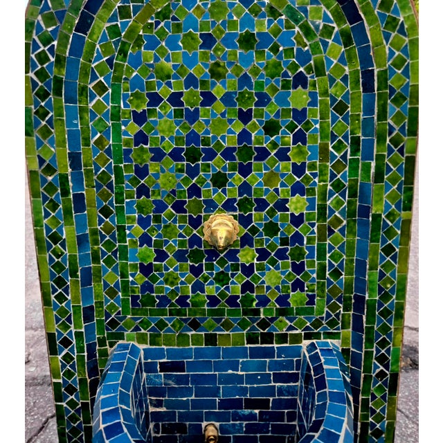 Just arrived! This beautiful handmade Moroccan mosaic tile fountain was crafted in Marrakech, Morocco, featuring the...