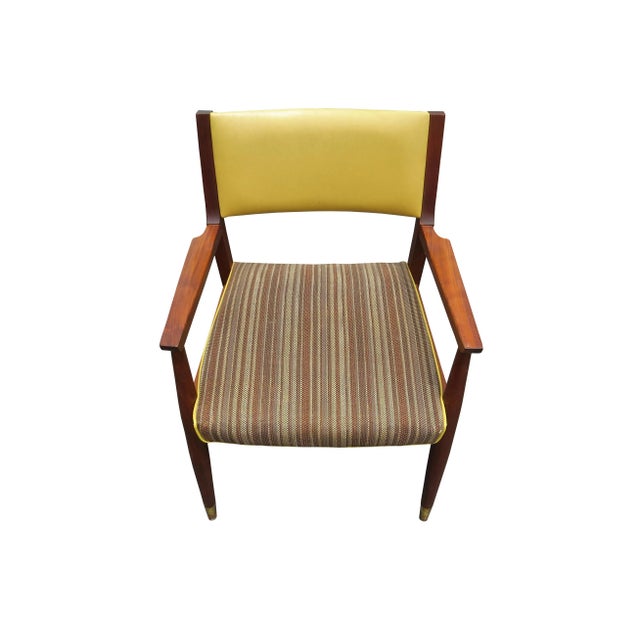 Mid-Century Modern Vintage American Mid-Century Solid Walnut Office/Conference Armchair For Sale - Image 3 of 12