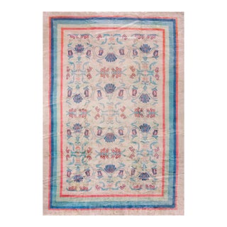 Amazing Pearl White Color Antique Donegal Arts & Crafts Styles Rug by Dun Emer For Sale