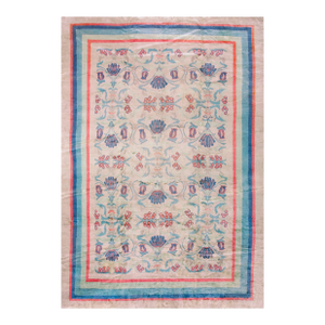 Amazing Pearl White Color Antique Donegal Arts & Crafts Styles Rug by Dun Emer