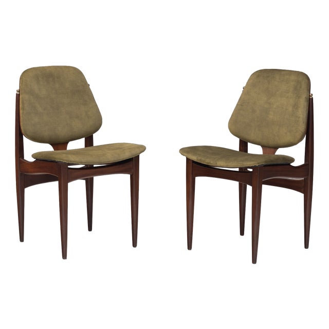 Mid-Century Modern Teak Side Chairs, 1960s, Set of 2 For Sale