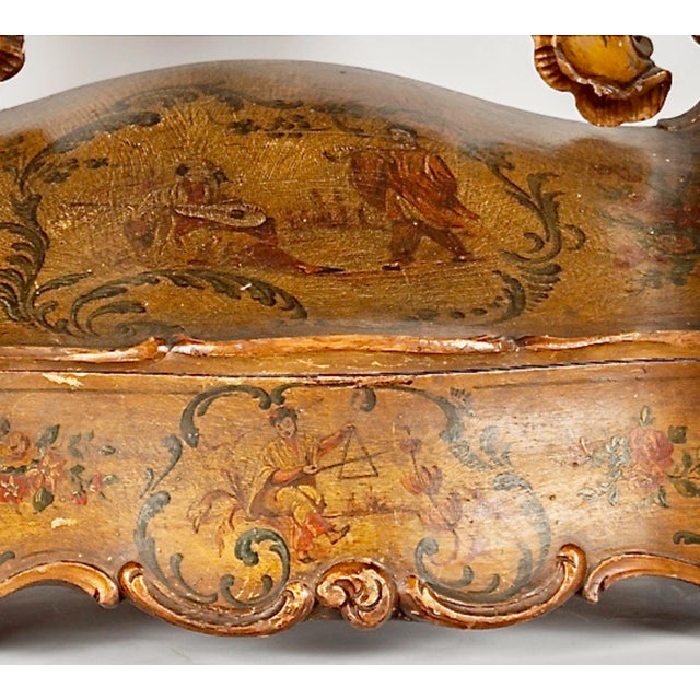 Venetian Carved and Painted Vanity Mirror For Sale - Image 11 of 16