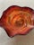 1990s Autumn Flame Italian Murano Blown-Glass Extra Large Waved Bowl For Sale - Image 4 of 5