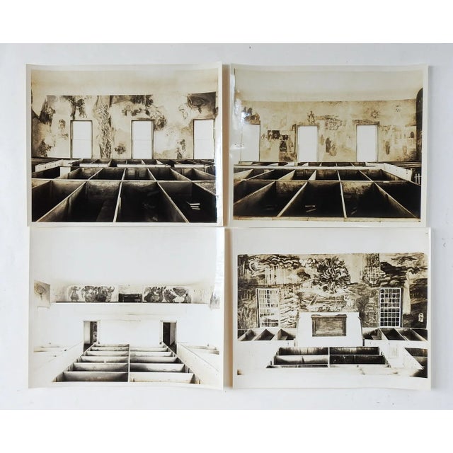 1950s Photographs of Maine South Salon Meeting House Frescos - Set of 4 For Sale - Image 9 of 9