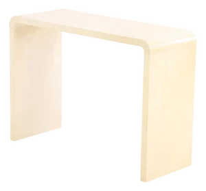 An Argent Parchment Covered Waterfall Console.