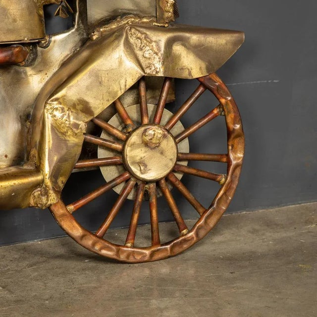 20th Century Italian Mix Metal Wall Art Car, 1970s For Sale - Image 11 of 13